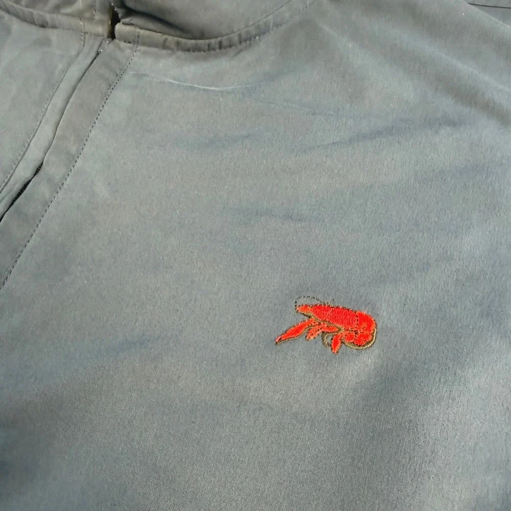 Perlis Performance Pullover Mens‎ L Navy Blue Quarter Zip Long Sleeve NOTE
